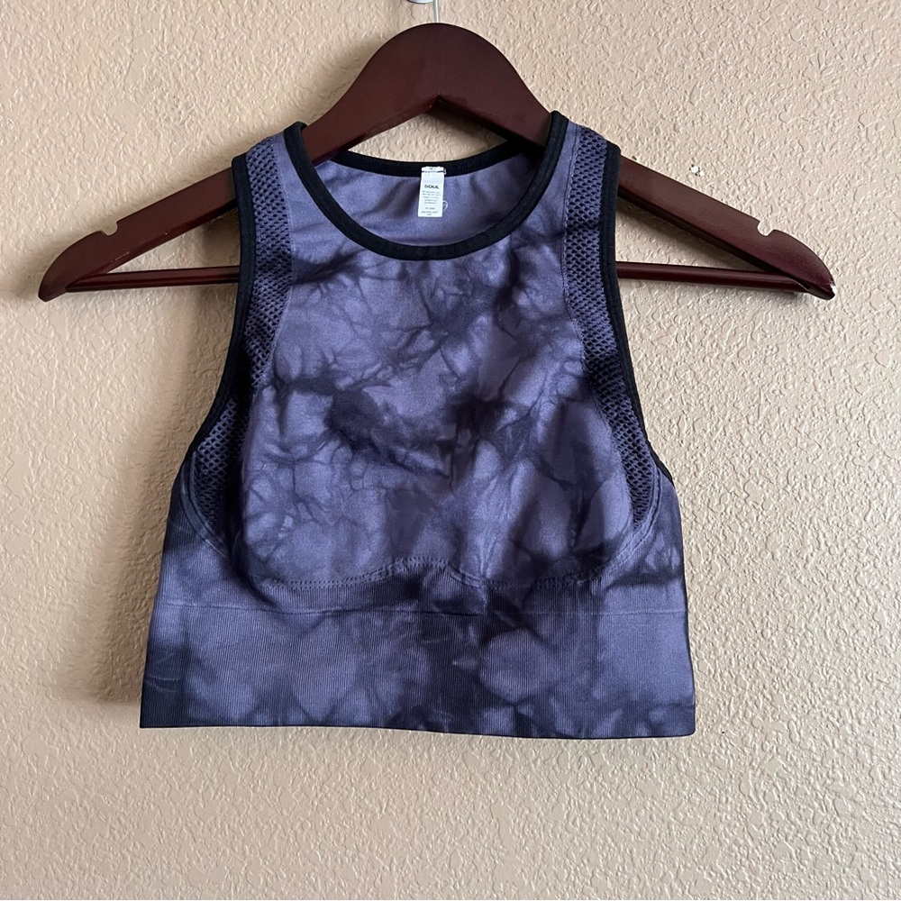 Soul By SoulCycle Downtown Tie Dye Seamless Bra Activewear Top Size Small